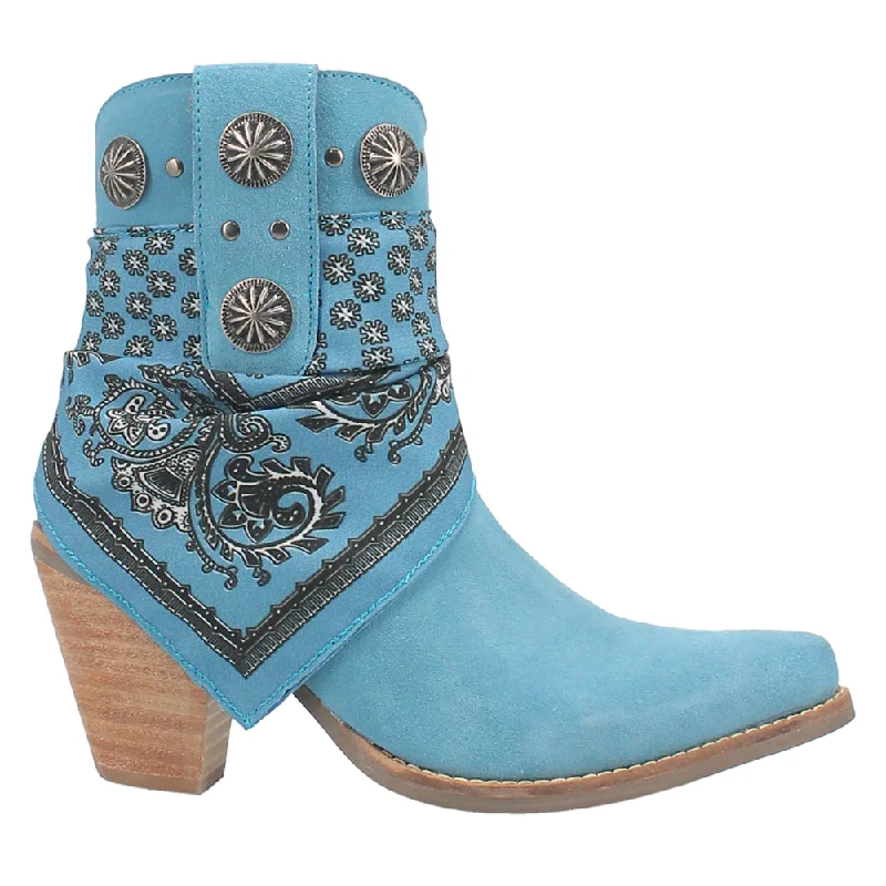 Bandida Paisley Studded Round Toe Cowboy Booties