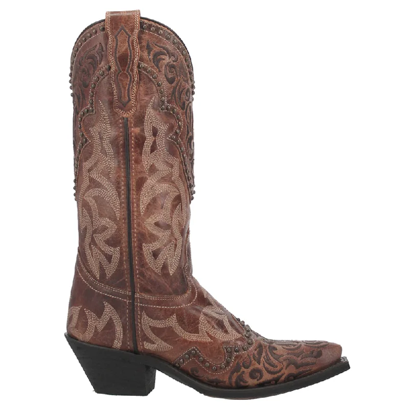 Braylynn Embroidered Studded Snip Toe Cowboy Boots