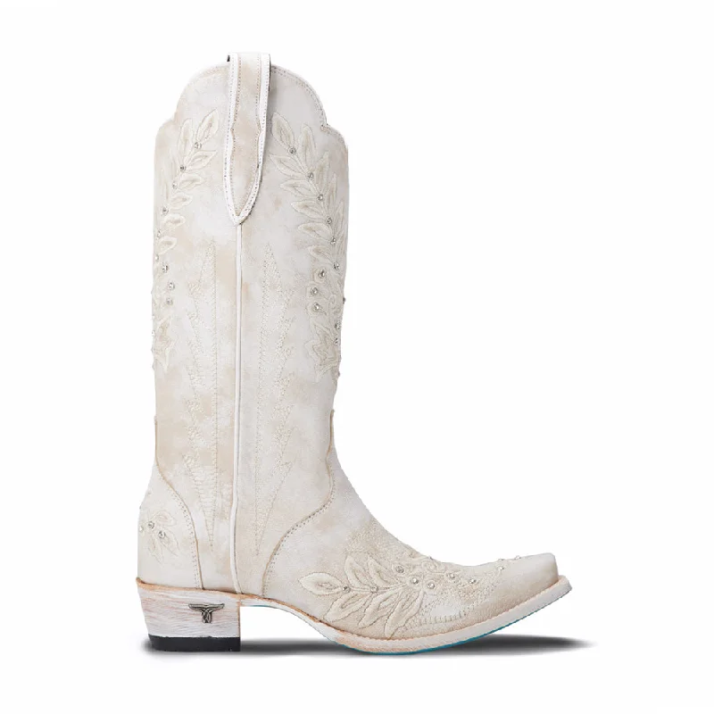 Destiny Studded Embroidered Snip Toe Cowboy Boots