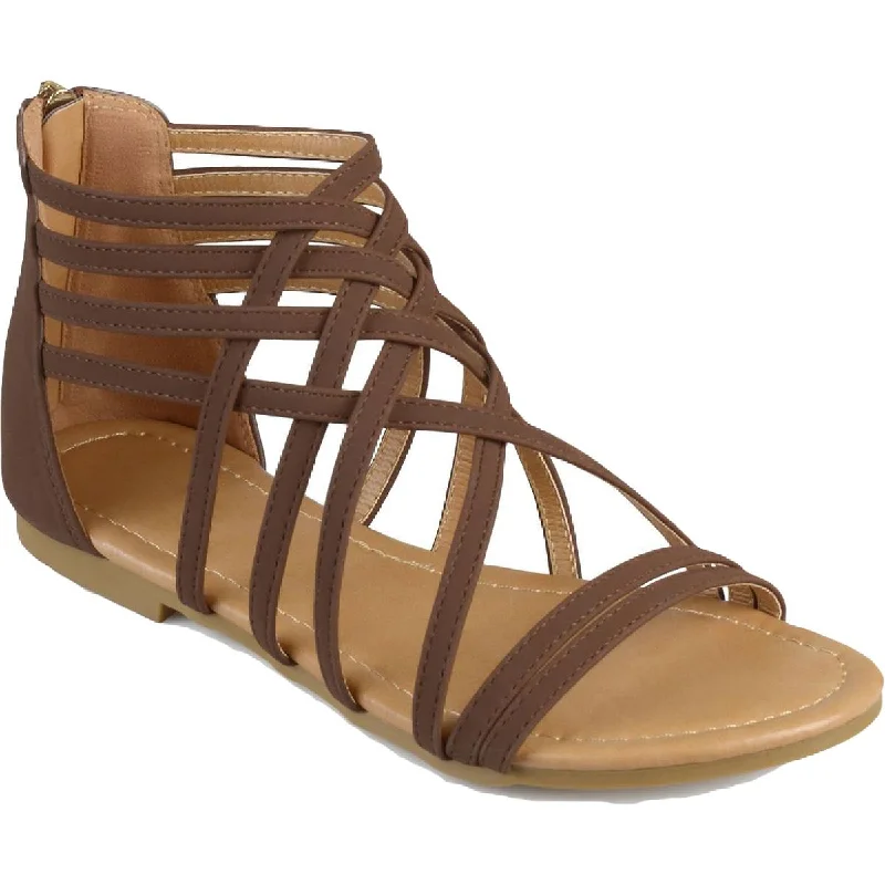 Journee Collection Womens Hanni Woven Gladiator Sandals