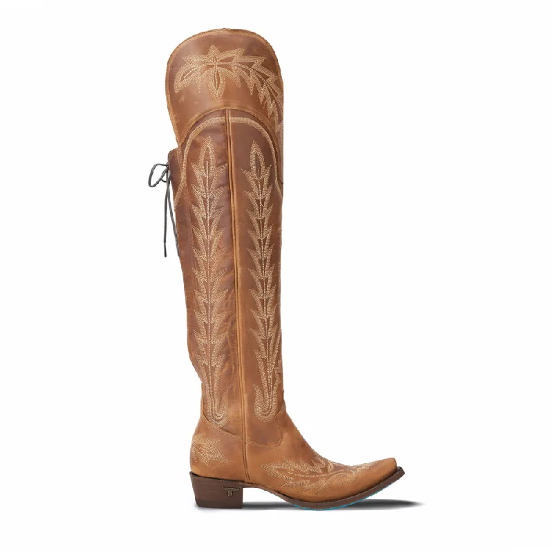 Lexington OTK Corset Embroidered Snip Toe Zippered Cowboy Boots