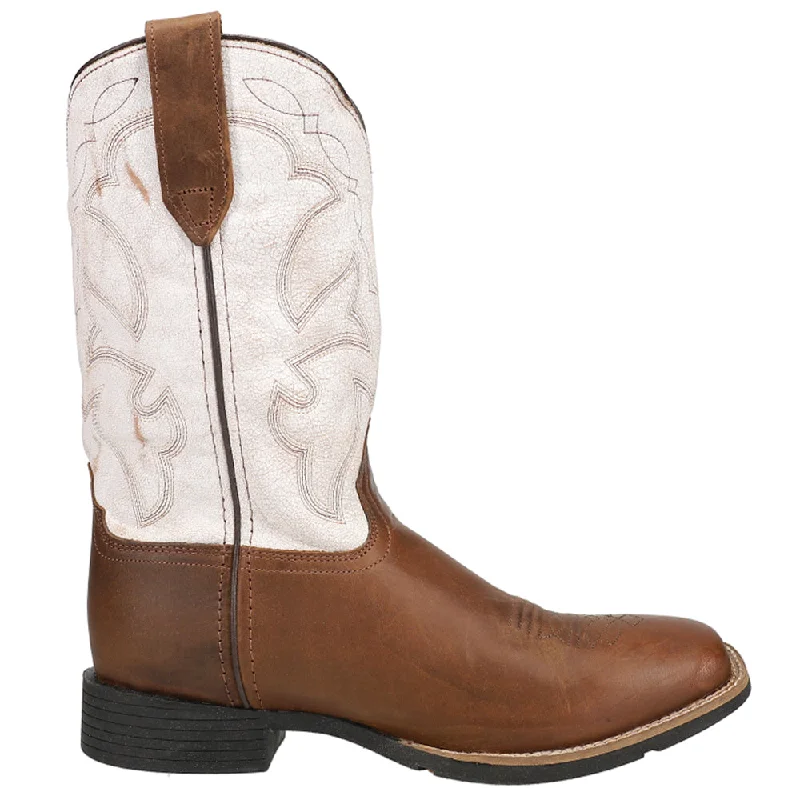 Monterey Embroidered Square Toe Cowboy Boots