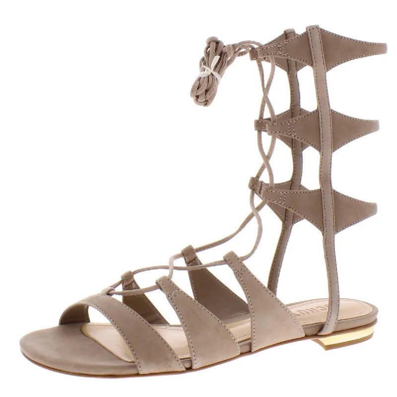 Schutz Erlina Women's Suede Flat Gladiator Sandals