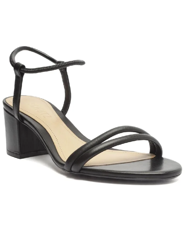 SCHUTZ Gimenez Mid Leather Sandal