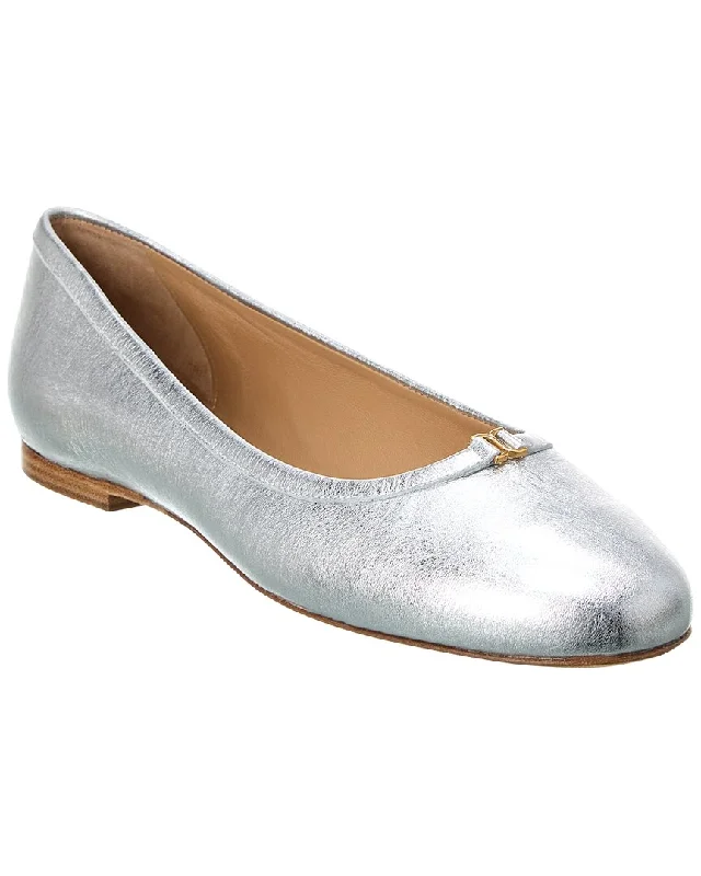 Chloé Marcie Metallic Leather Ballet Flat