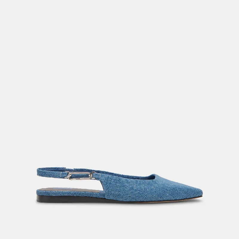 ELLEY FLATS BLUE DENIM