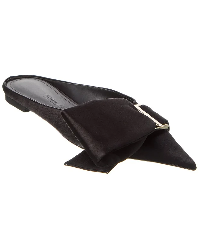 Ferragamo Emii T Satin Flat