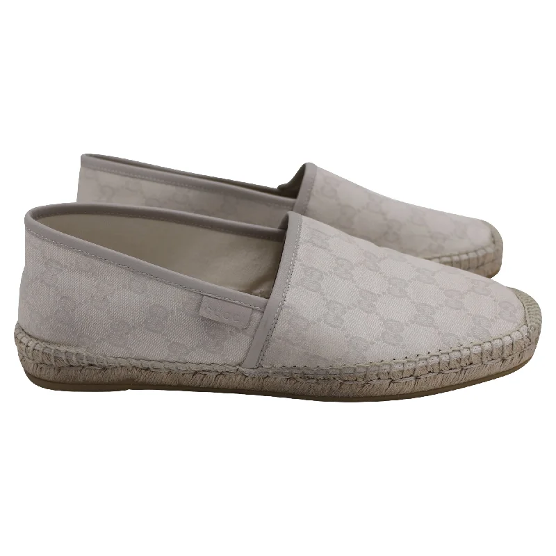 Gucci GG Monogram Espadrille Loafers in Beige Canvas