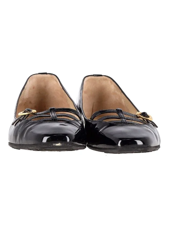 Jimmy Choo Ballet Flats in Black Patent Leather