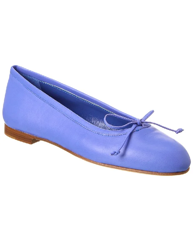 Manolo Blahnik Veralii Leather Flat