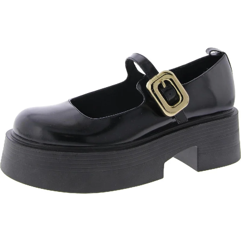 Maritza Womens Leather Platforms Mary Janes