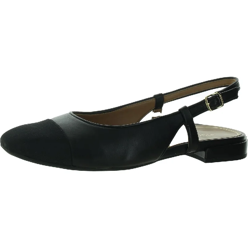 Vionic Womens Petaluma Mixed Media Slingback Mules