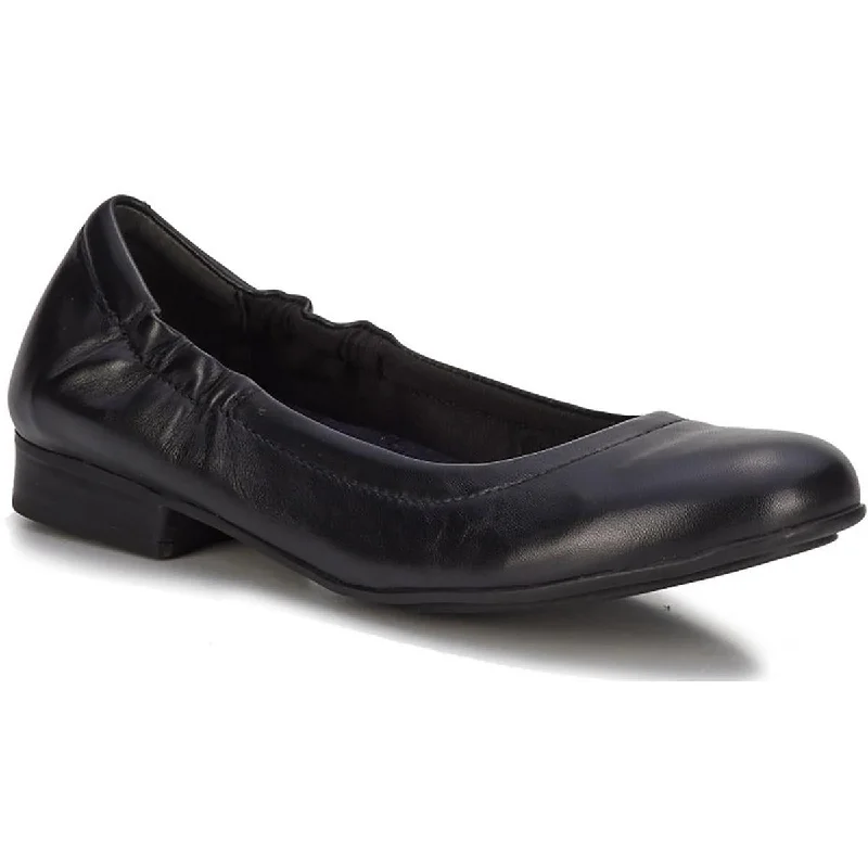 Walking Cradles Womens Tess Slip On Leather Ballet Flats