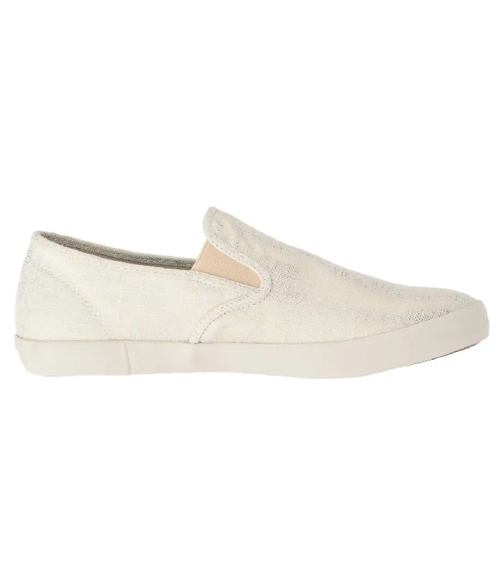 Women's Baja Metallic Slip On In Gold Linen