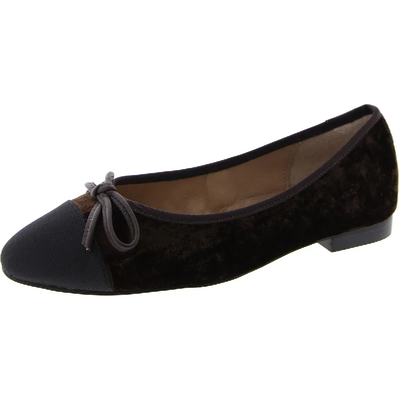 Womens Velvet Flat Ballet Flats