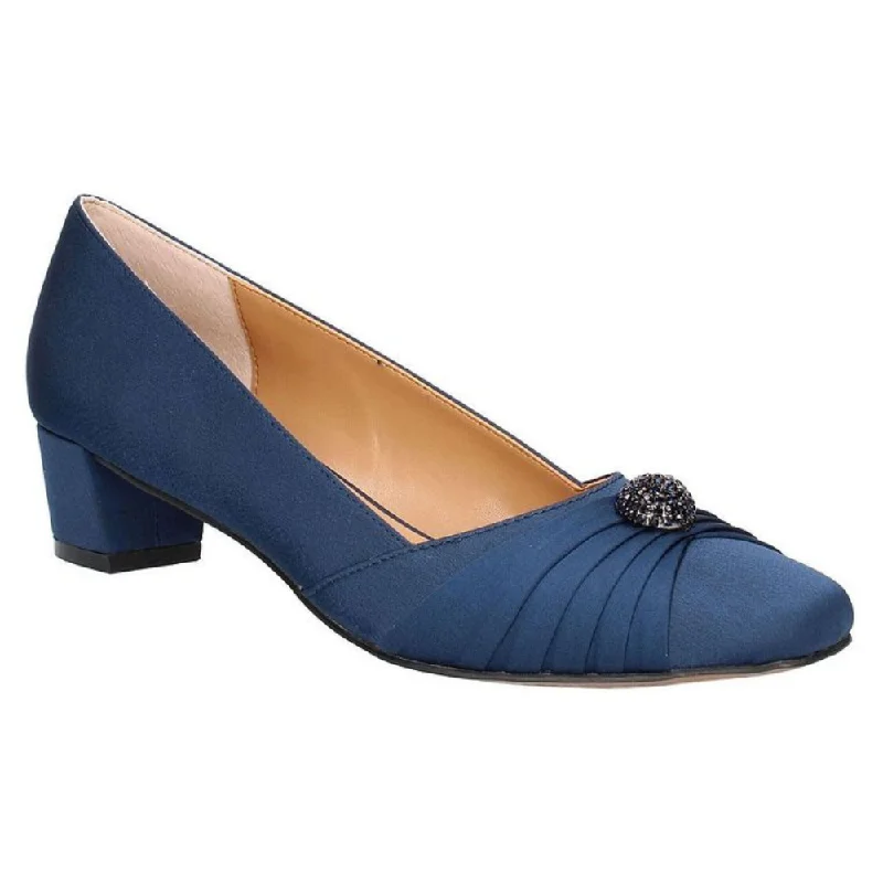 J. Renee Lariel Navy Satin Dress Pump (Women's)