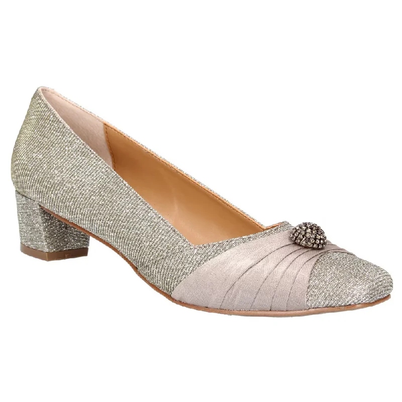 J. Renee Lariel Pewter Satin Dress Pump (Women's)