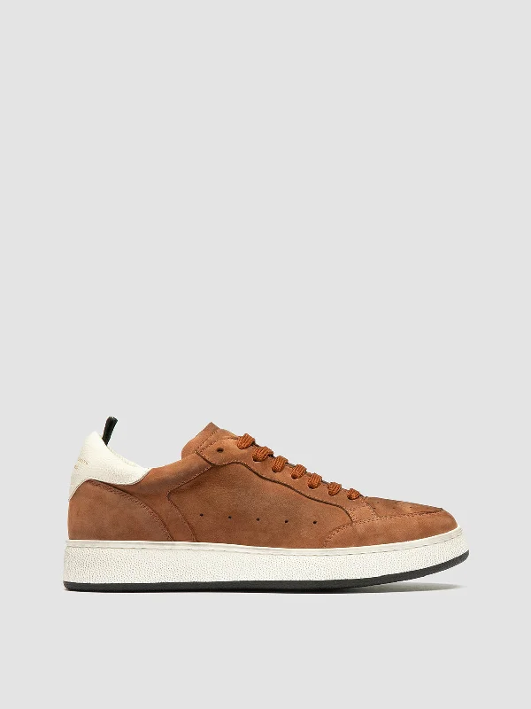 THE ANSWER 102 - Light Brown Nubuck Low Top Sneakers