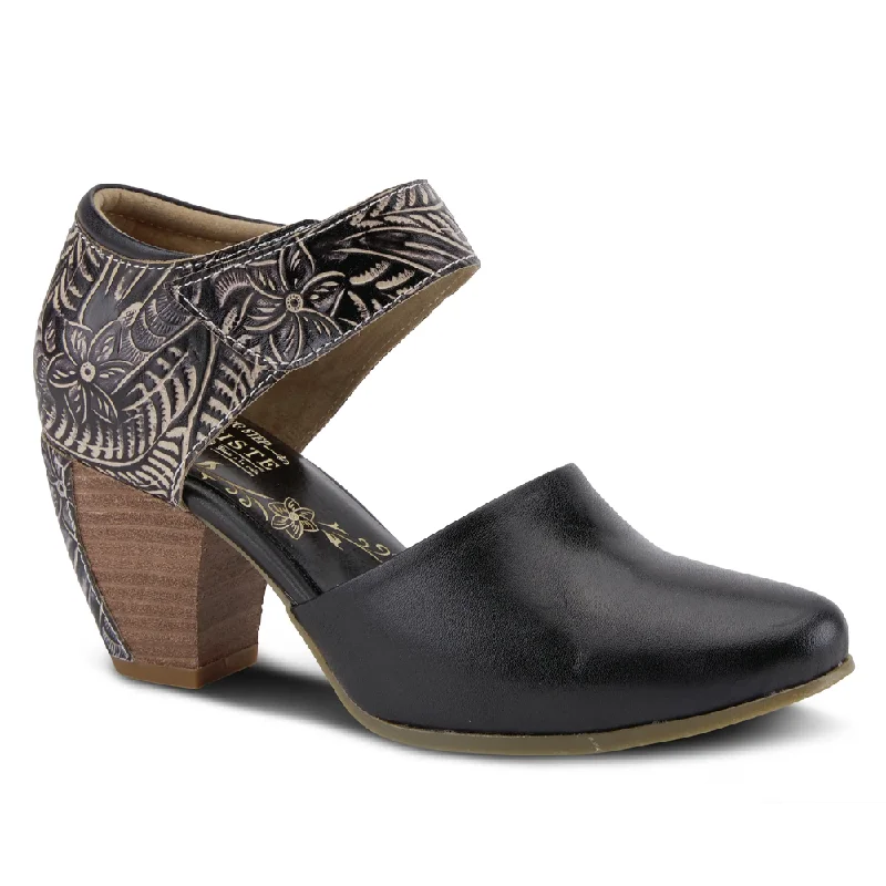 L'Artiste By Spring Step Toolie Black Leather (Women's)