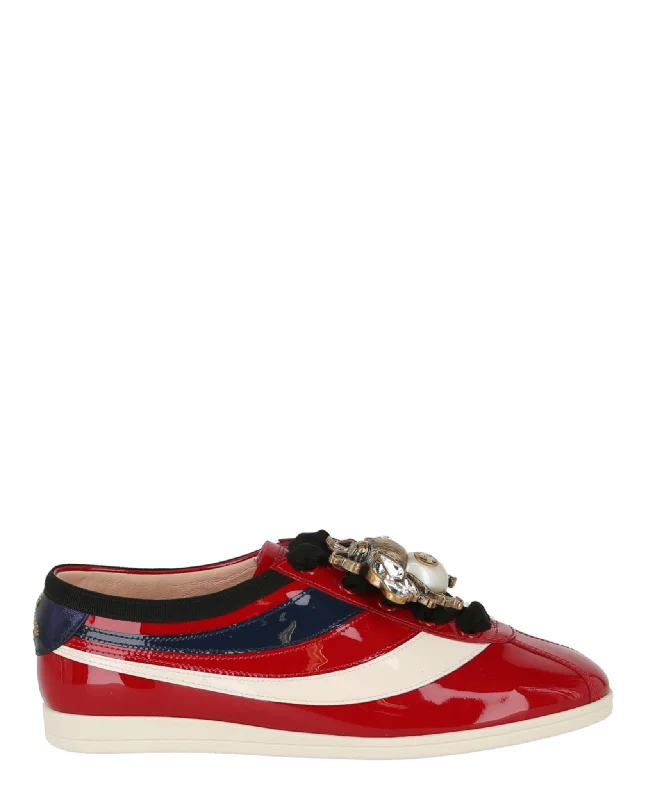 Gucci Womens Falacer Patent Leather Sneakers