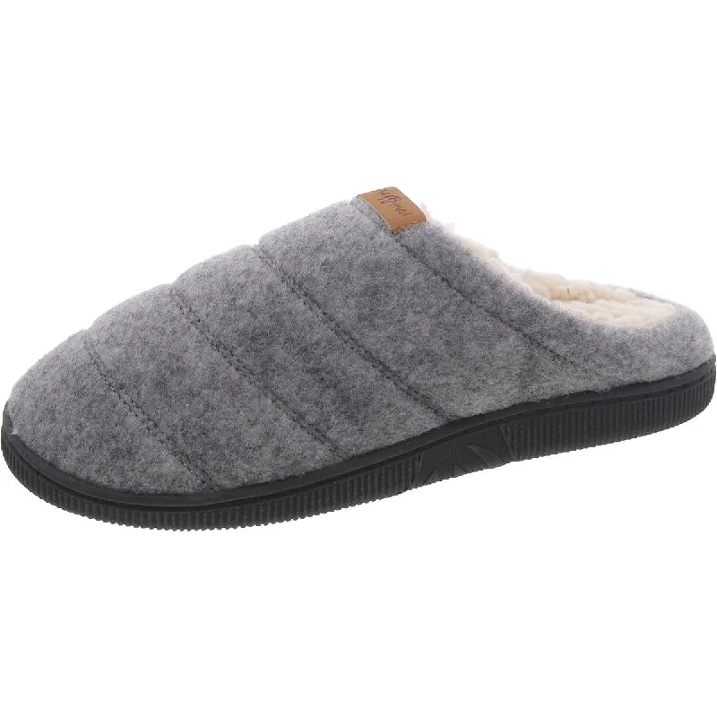 Womens Faux Fur Padded Insole Slide Slippers