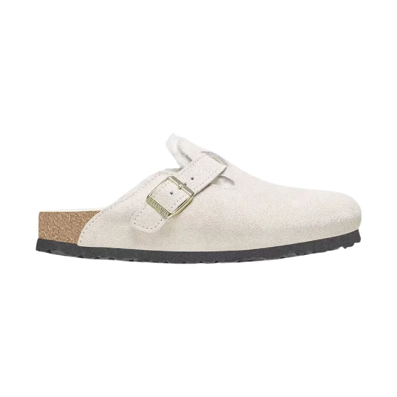 Birkenstock Boston Shearling - Antique White - ONLINE STORE CREDIT/EXCHANGE ONLY