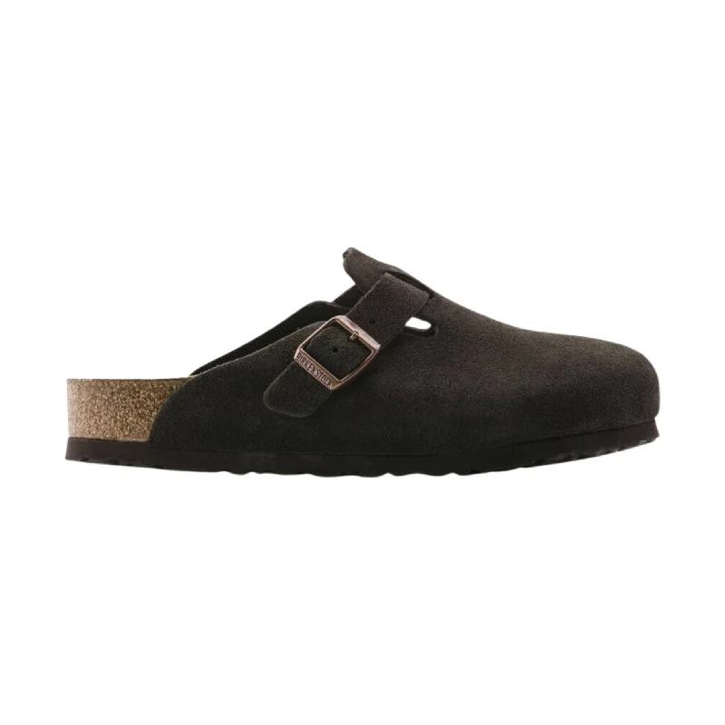 Birkenstock Boston Soft Footbed - Mocha Suede