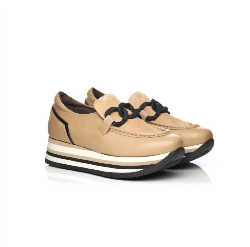 Cala Platform Sneaker In Camel