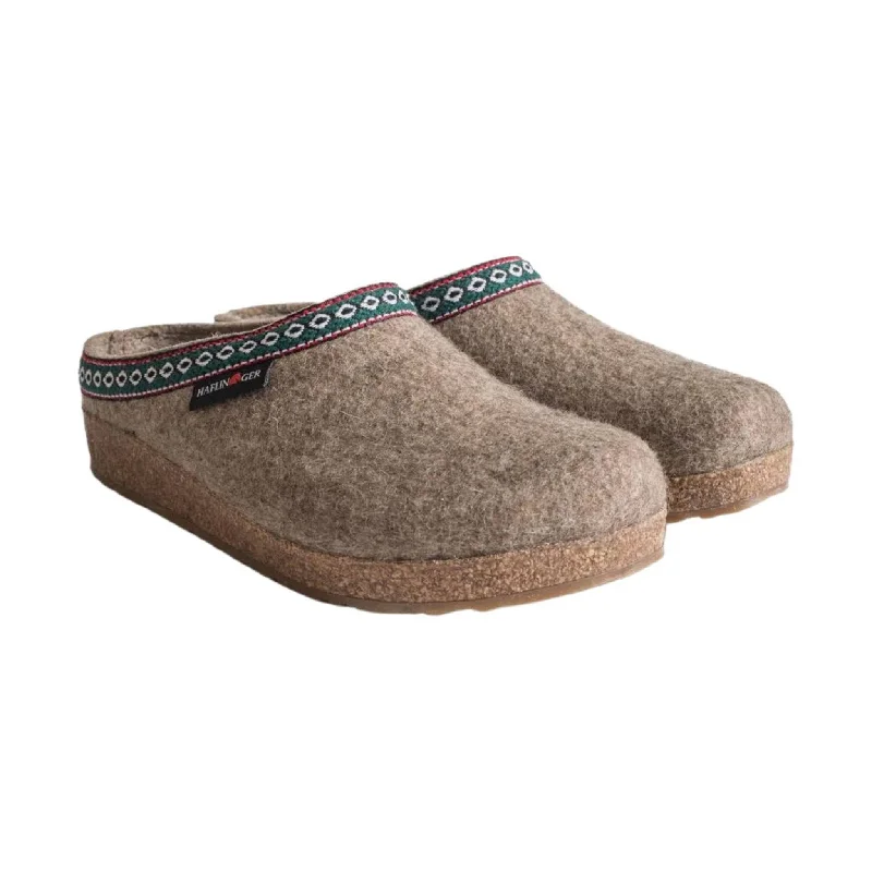 Haflinger Classic Wool Grizzly Clog - Earth