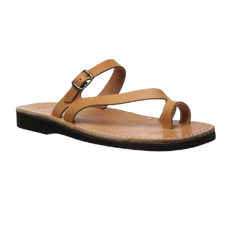 Nuri - Leather slide sandals | Tan