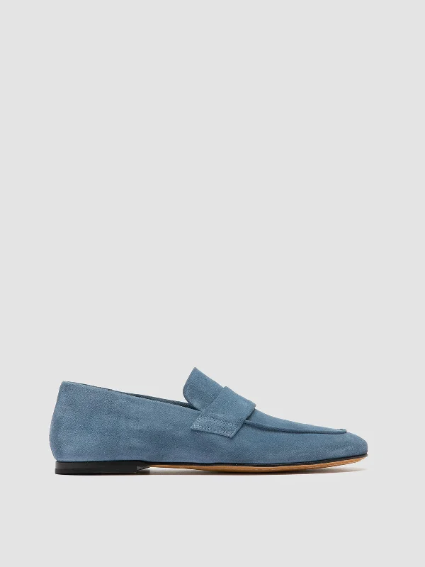 BLAIR 001 - Blue Suede Loafers