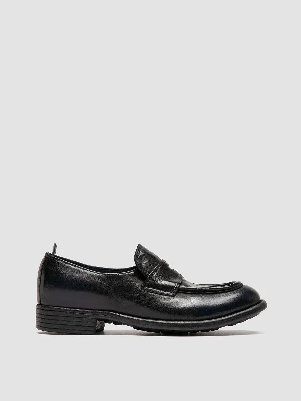 CALIXTE 020 - Blue Leather Loafers