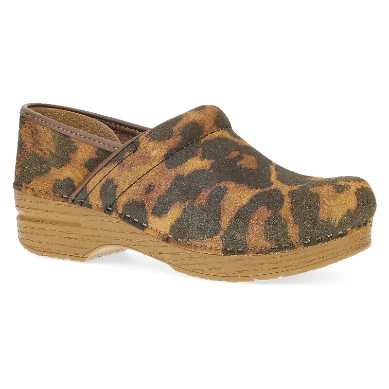 Professional Tan Leopard Suede