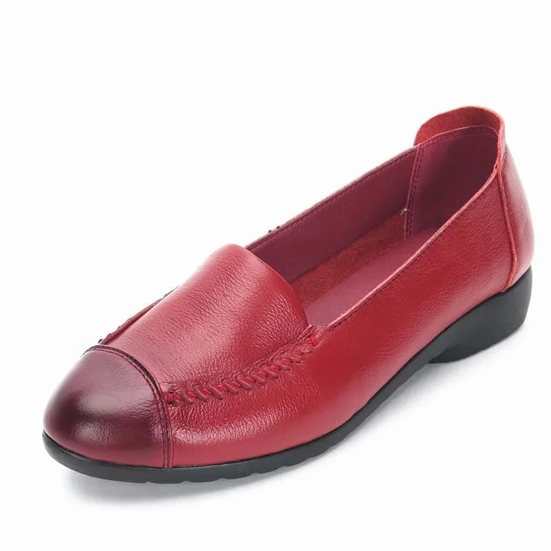 Spring and Autumn Women's Flats Fashion Genuine Leather Soft Shoes