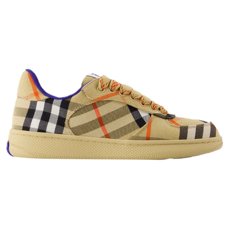 Terrace Chk Sneakers - Burberry - Synthetic - Beige