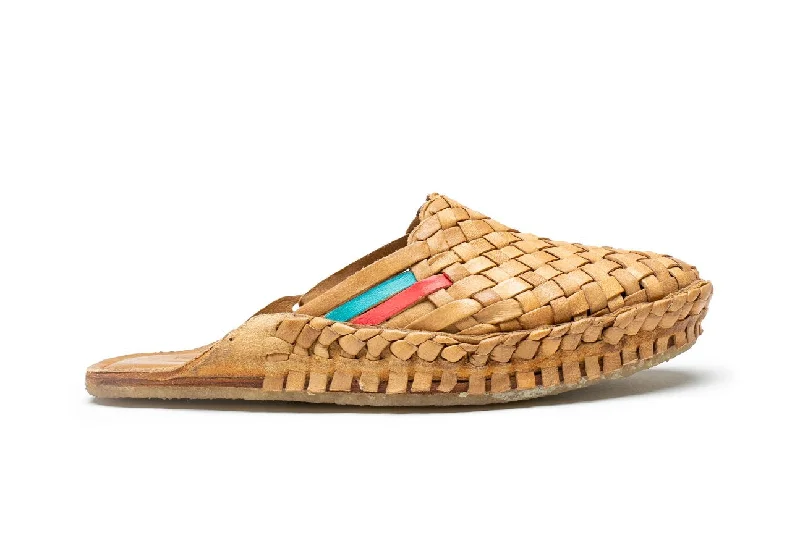 Woven Slide in Honey + Stripes