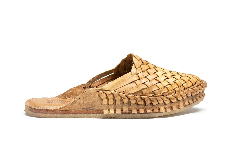 Woven Slide in Honey + No Stripes