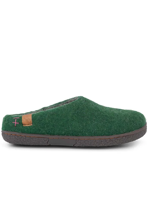 Wool by Green Unisex Tibet Rubber Sole Open Heel Slippers